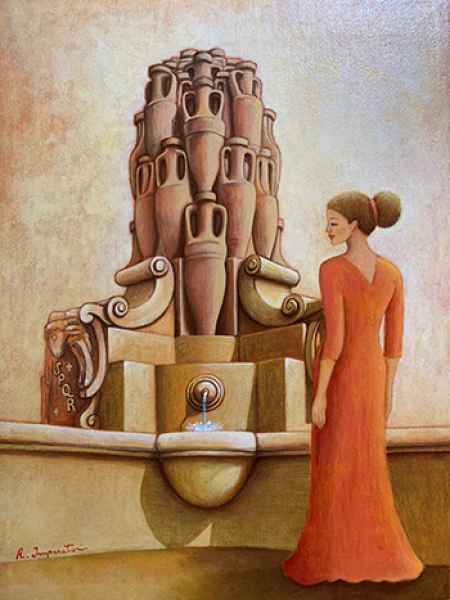 Alla Fontana delle Anfore - acrilico su tela - 30 x 40 - 2020