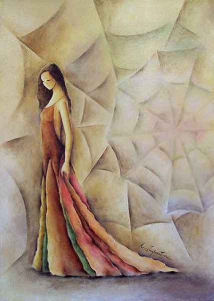 Aracne - acrilico su tela - 50 x 70 - 2004 