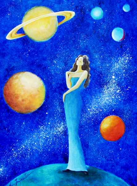 Astronomia - acrilico su tela - 50 x 70 - 2004