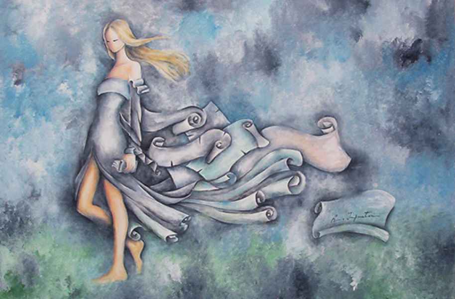 Calliope - acrilico su tela - 70 x 100 - 2004