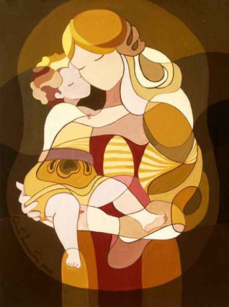 Madonna col Bambino - acrilico su tela - 30 x 40 - 2002