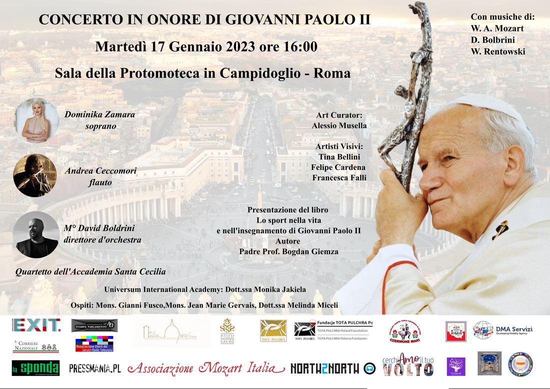 Arte e musica, a Roma un concerto in onore di Giovanni Paolo II